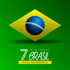 Happy Brazil independence day graphic design - Vector