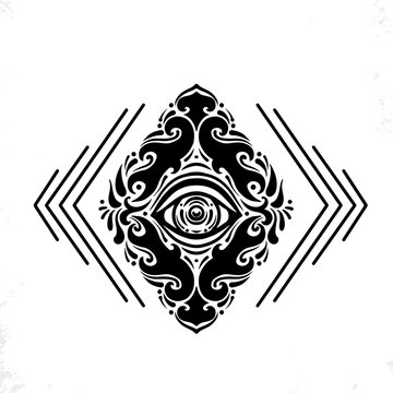 Polynesian tattoo design. Ancient Polynesian native ornament, isolated on white, vector illustration