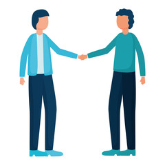 young businessman team avatars characters