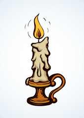 Candle. Vector drawing