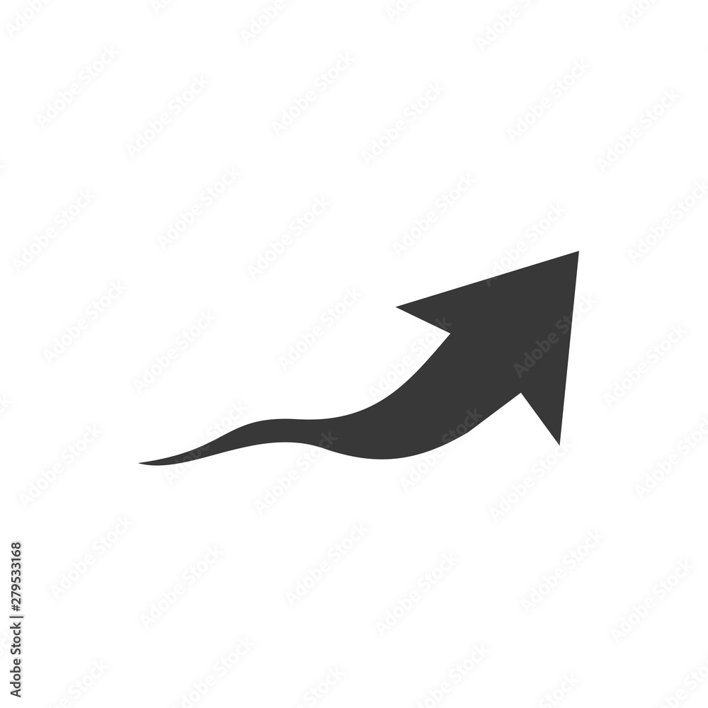 Poster Arrow icon template color editable. Arrow symbol vector sign isolated on white background. Simple logo vector illustration for graphic and web design.