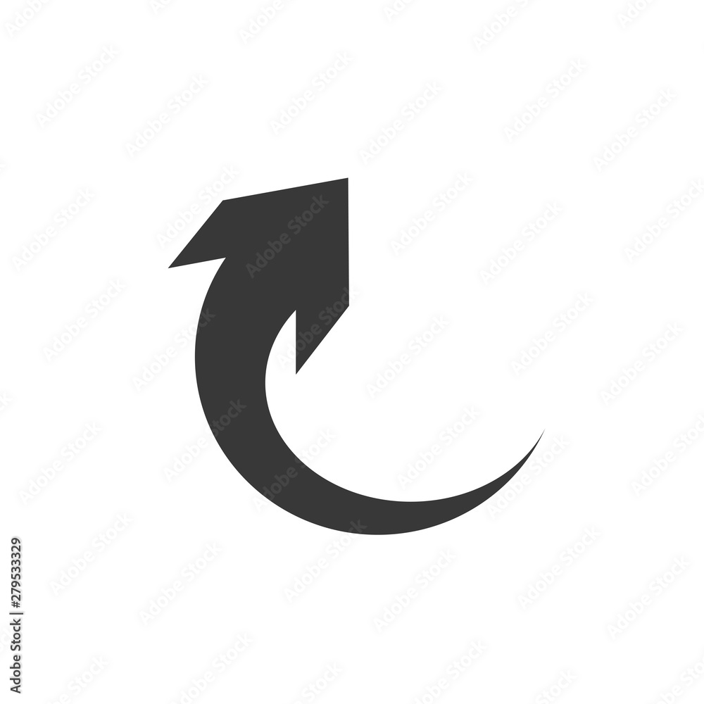 Fototapete arrow icon template color editable. arrow symbol vector sign isolated on white background. simple lo