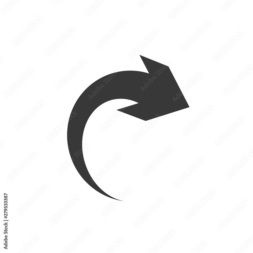 Aufkleber arrow icon template color editable. arrow symbol vector sign isolated on white background. simple lo
