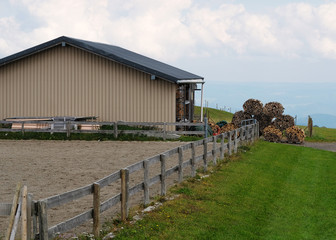 Country farm in the mountains