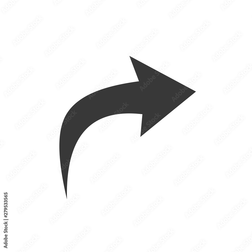 Leinwandbilder arrow icon template color editable. arrow symbol vector sign isolated on white background. simple lo