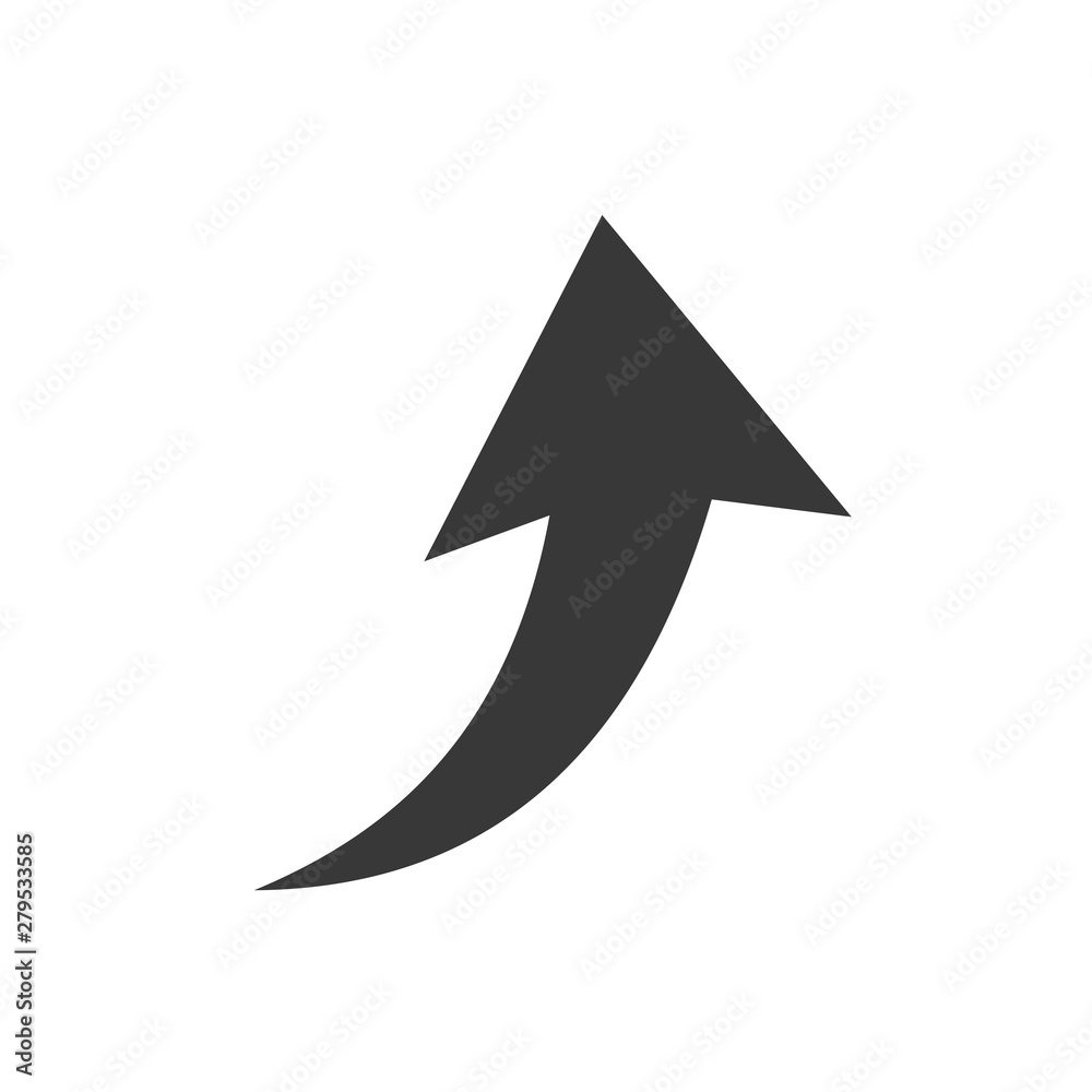 Poster Arrow icon template color editable. Arrow symbol vector sign isolated on white background. Simple logo vector illustration for graphic and web design.
