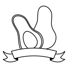 fresh avocado vegetable in frame