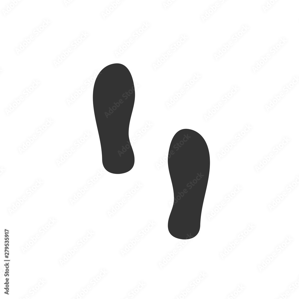 Poster footsteps icon template color editable. shoes footsteps symbol vector sign isolated on white backgro