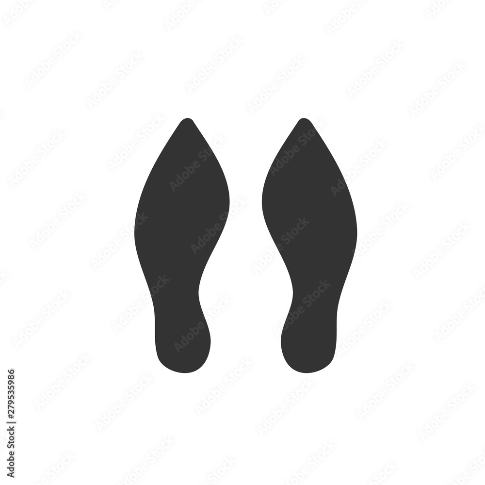 Poster footsteps icon template color editable. shoes footsteps symbol vector sign isolated on white backgro