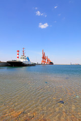 cargo berth under blue sky