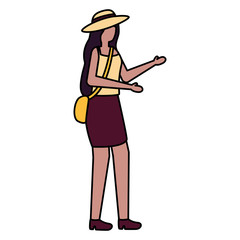 beautiful young woman avatar character