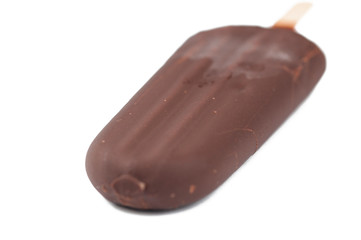 Ice cream isolated on white background. Ice cream on the stick.Copy space