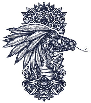 Kukulkan. Feathered Serpent. Quetzalcoatl. Mesoamerican mexico  mythology. Tattoo and t-shirt design. Mystery Of Ancient Maya Civilization. Chichen Itza statues