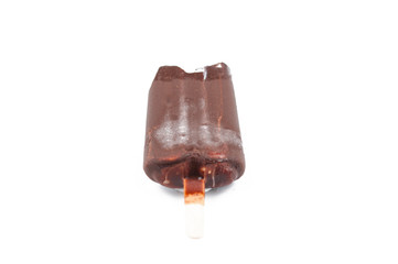 Ice cream isolated on white background. Ice cream on the stick.Copy space