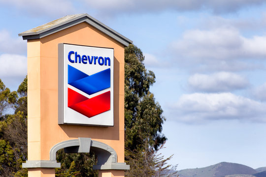 Chevron Gas Station Sign