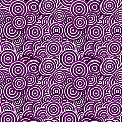 Seamless abstract circle pattern background design - color vector graphic