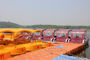 Pleasure boats in the lake