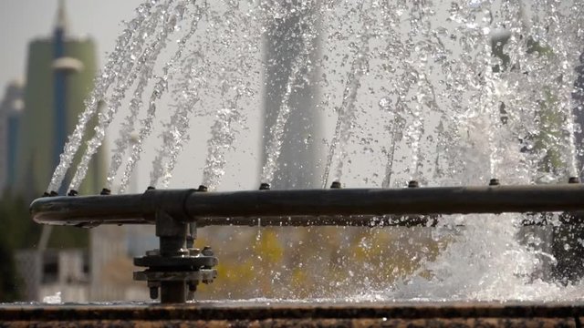 Fountain in Nur-Sultan, capital of Kazakhstan