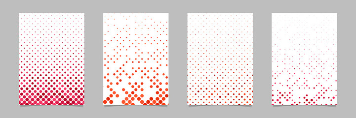 Abstract dot pattern brochure template set - vector design collection