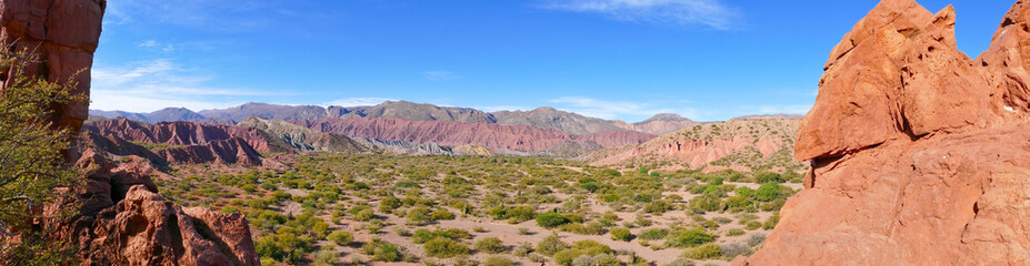 Rock formations in the Canon Del Inca, Tupiza Chichas Range, Andes, Southwestern Bolivia, South America