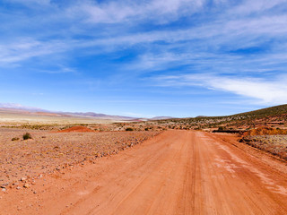 Beautiful Mountains Landscape with sky and clouds in Bolivia