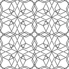 Tile black and white pattern for seamless decoration wallpaper