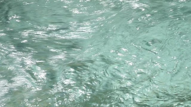 水の流れ　円原川　伏流水　岐阜県　日本