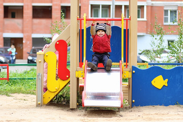 Children play on the playground
