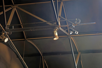 spotlight on the steel beam
