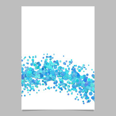 Blank abstract wavy sprinkled confetti dot poster background