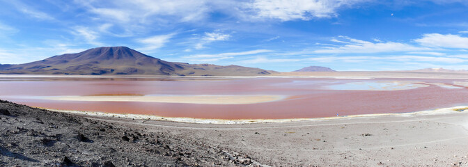 Beautiful Mountains Landscape with sky and clouds in Bolivia