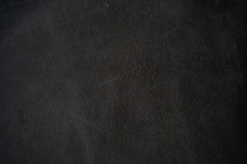 Fototapeta premium Leather texture abstract background, Genuine black leather