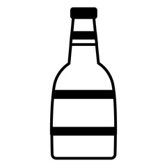 wine bottle drink on white background