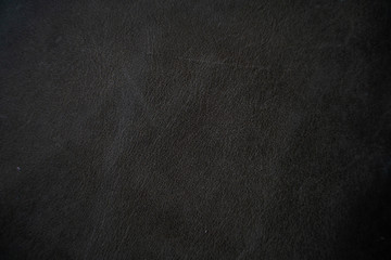 Leather texture abstract background, Genuine black leather