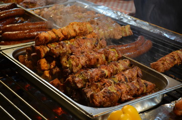 meat on grill