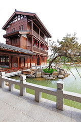 Chinese classical architecture in a park