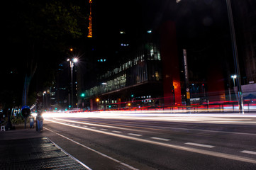 Fototapeta na wymiar Paulista Avenue in Sao Paulo - Brazil - Masp