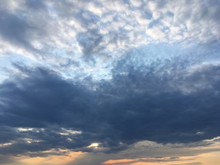 blue sky with clouds