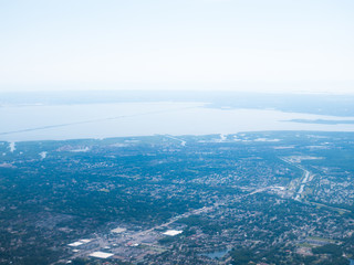 Aerial view of Tampa Airport in Florida, USA	
