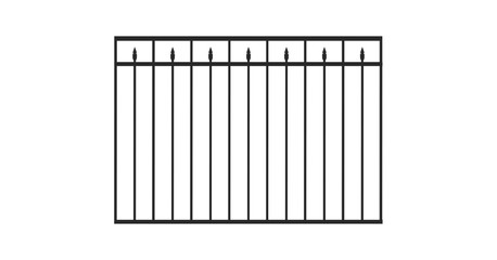 Fence isolated on White 3D Rendering