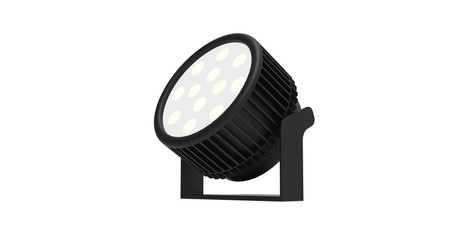 Outdoor Street Lamp on White 3D Rendering