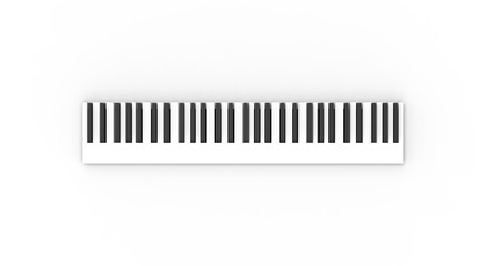 Fototapeta na wymiar Piano isolated on white 3D Rendering