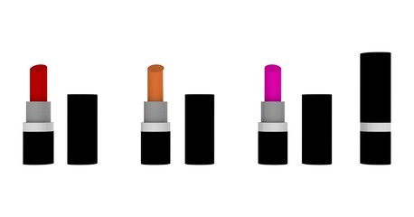 Obraz premium lips stick isolated 3D Rendering