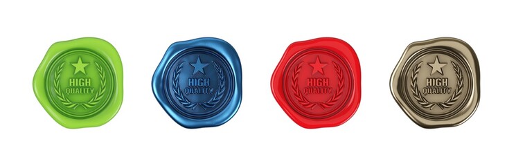 High quality, sealing wax. Various colors on a neutral background.