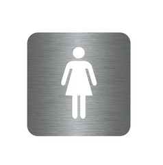Toilet sign Metal 3D Rendering