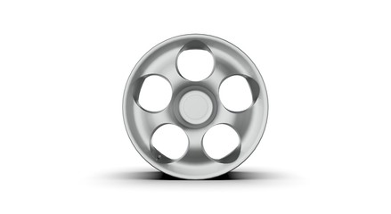 Metal Wheel Disk 3D Rendering