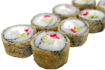 sushi, roll, food, rice, japanese