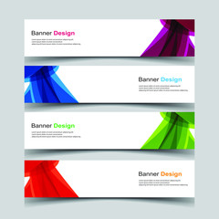 Naklejka premium Vector Abstract design banner web template