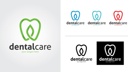 Dental care creative and minimalist logo template Set