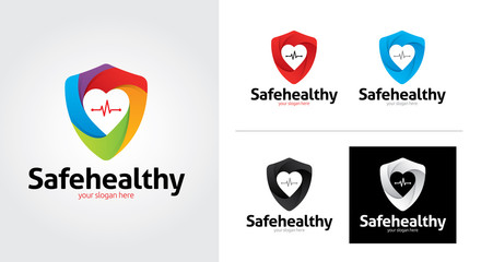 Security creative and minimalist logo template Set